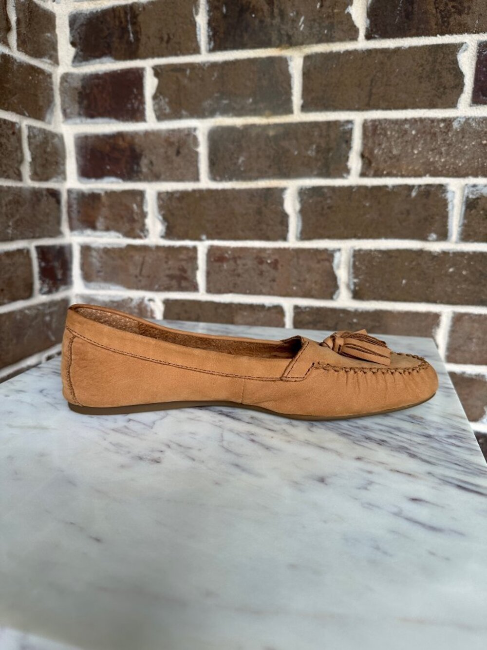 Born Tan Suede Tassel Loafers - Picture 2 of 16